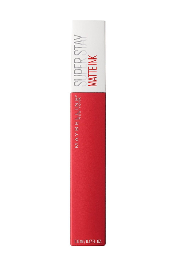 как подобрать красную помаду: Maybelline New York Super Stay Matte Ink, оттенок Пионер