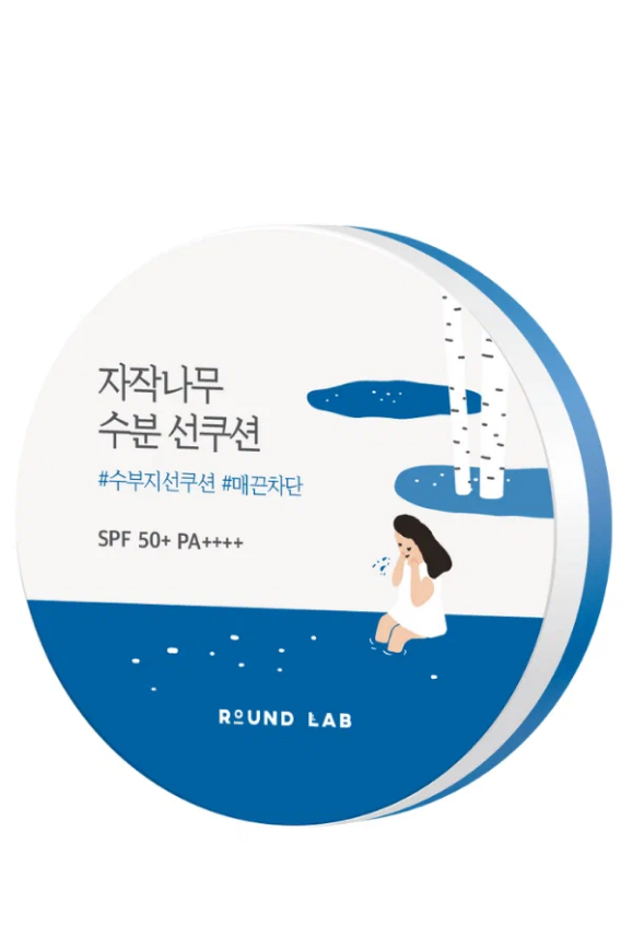 кушоны для лица: Round Lab Birch Juice Moisturizing Sun Cushion