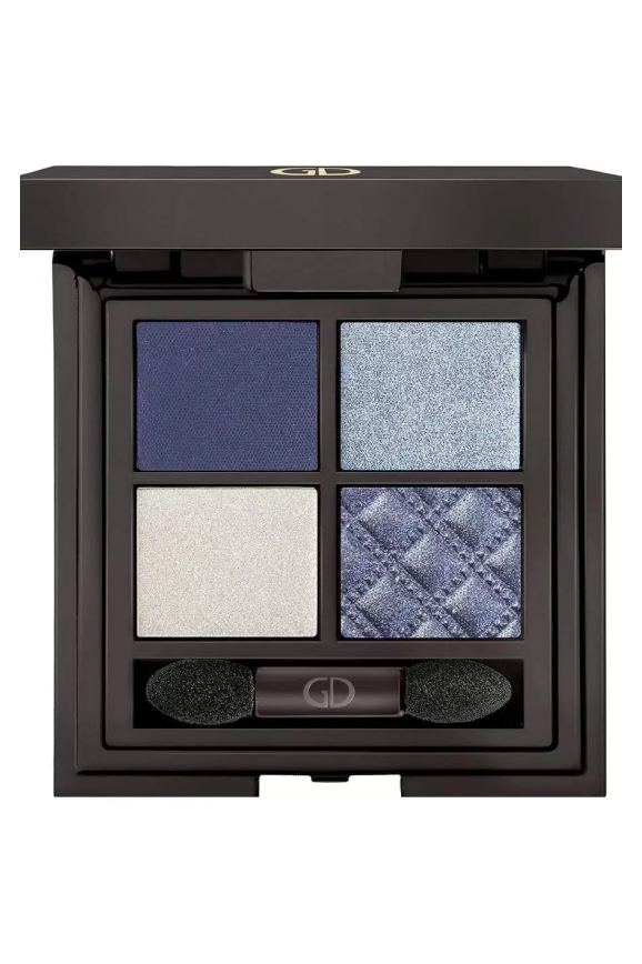 синий макияж Четырёхцветные тени для век GA DE Idyllic Soft Satin №39 Denim Blue